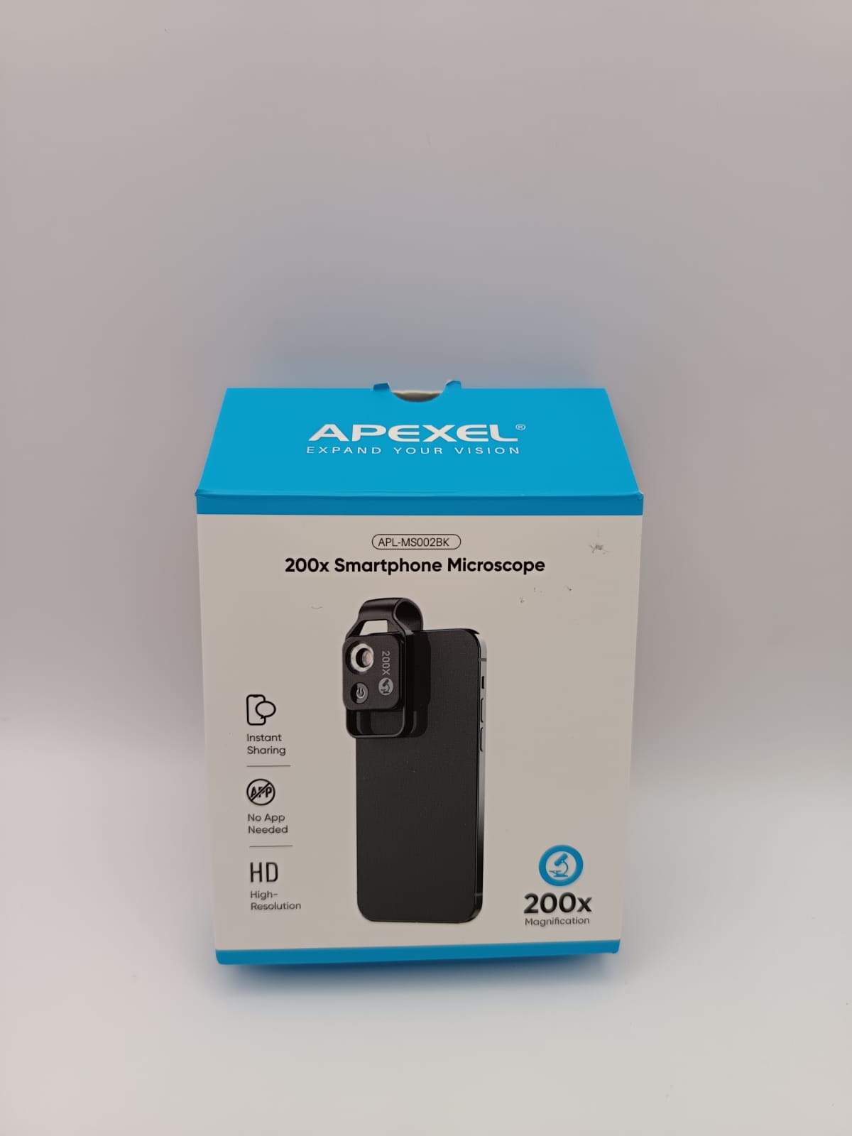 Microscopio a clip per telefono 200X APEXEL - immagine 4